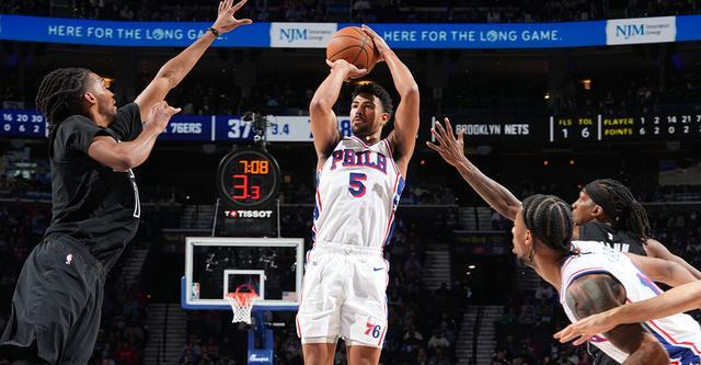 球速体育网页版-格里姆斯28+8埃奇库姆16+7 76人主场力克篮网